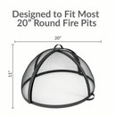Sunnydaze Easy-Access Round Fire Pit Spark Screen