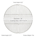 Sunnydaze Stainless Steel Round Folding Camping Grill Grate