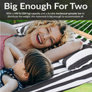 Sunnydaze 2-Person Quilted Fabric Double Hammock with Pillow