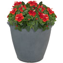 Sunnydaze Anjelica Polyresin Large Round Outdoor Planter