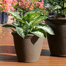 Sunnydaze Anjelica Polyresin Large Round Outdoor Planter