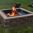 Sunnydaze Steel Square Fire Pit Ring Insert