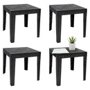 Sunnydaze Outdoor Square Plastic Adirondack Patio Side Table
