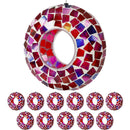 Sunnydaze Mosaic Fly-Through Hanging Bird Feeder - Set of 12