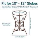 Sunnydaze Decorative Scroll Steel Gazing Globe Stand