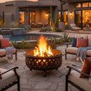 Sunnydaze Crossweave Outdoor Fire Pit with Cover and Screen