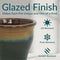 Sunnydaze Studio Round Glazed Ceramic Planter with Drainage