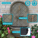 Sunnydaze Messina Outdoor Wall Fountain