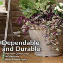 Sunnydaze Franklin Polyresin Outdoor Flowerpot Planter
