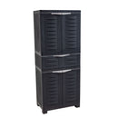 Sunnydaze Plastic Garage Storage Cabinet with 2 Adjustable Shelves