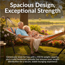 Sunnydaze 2-Person Quilted Fabric Double Hammock with Pillow