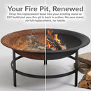 Sunnydaze Outdoor Fire Pit Bowl Replacement for Stand or DIY