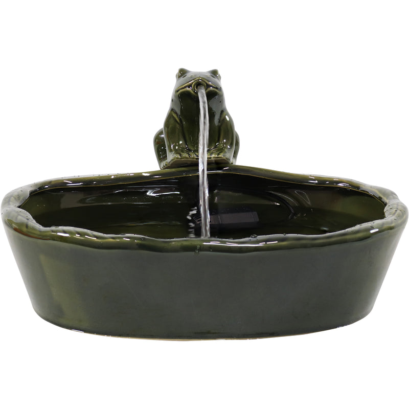 Sunnydaze Modern Cascading Bowls Solar Powered Fountain with Battery Backup - 28-Inch