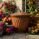 Sunnydaze Metal Garden Hose Holder Pot with Lid