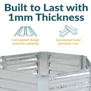Sunnydaze Galvanized Steel Raised Garden Bed