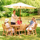 Sunnydaze 8.5 ft Outdoor Patio Umbrella - Faux Woodgrain Finish