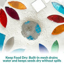 Sunnydaze Mosaic Fly-Through Hanging Bird Feeder - Set of 8