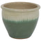 Sunnydaze Glazed Ceramic Planters with Saucers - Set of 2
