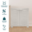 Sunnydaze Plastic Garage Storage Cabinet with Adjustable Shelf