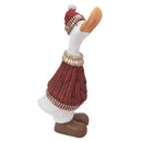 Sunnydaze 20" Decorative Christmas Goose Statue in Sweater and Hat