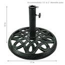 Sunnydaze 17-Inch Round Patio Umbrella Base for Market Umbrella