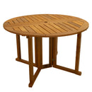 Sunnydaze Malaysian Hardwood Folding Gateleg Patio Round Dining Table
