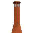 Sunnydaze 71" H Steel Outdoor Chiminea Fire Pit with Built-In Log Holder