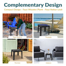 Sunnydaze Outdoor Square Plastic Adirondack Patio Side Table