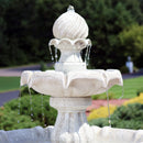 Sunnydaze 2-Tier Solar Outdoor Water Fountain with Battery Backup