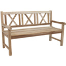 Sunnydaze 2-Person Teak Patio Bench for Outside