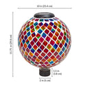 Sunnydaze 10-Inch Solar Glass Gazing Garden Globe