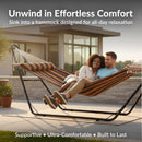Sunnydaze 2-Person Quilted Fabric Double Hammock with Pillow