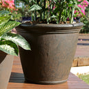 Sunnydaze Anjelica Polyresin Large Round Outdoor Planter