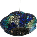 Sunnydaze Mosaic Fly-Through Flower Bird Feeder - Indigo - Set of 6