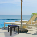 Sunnydaze Outdoor Square Plastic Adirondack Patio Side Table