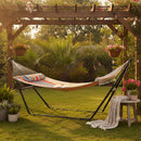 Sunnydaze 2-Person Quilted Fabric Double Hammock with Pillow