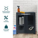 Sunnydaze Plastic Garage Storage Cabinet with Adjustable Shelf