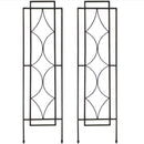 Sunnydaze Chic Diamonds Metal Garden Trellis for Climbing Plants - 48-Inch - Set of 2
