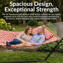 Sunnydaze Rope Hammock with 12' Steel Stand, Pad, and Pillow