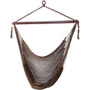 Sunnydaze Caribbean Extra Large Hammock Chair - Soft-Spun Polyester Rope - 40-Inch Wide Seat