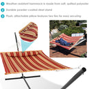 Sunnydaze 2-Person Freestanding Quilted Fabric Hammock with Stand