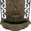 Sunnydaze French Lily Outdoor Wall Fountain