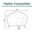 Sunnydaze Heavy-Duty Round Fire Pit Cover with Drawstring Closure