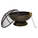Sunnydaze 30" Cauldron Fire Pit with Spark Screen and Poker