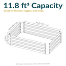 Sunnydaze Galvanized Steel Raised Garden Bed