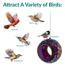 Sunnydaze Mosaic Fly-Through Hanging Bird Feeder - Set of 8