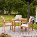 Sunnydaze Rodanthe Outdoor Patio Dining Chairs with Cushions - Set of 2