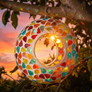 Sunnydaze Mosaic Fly-Through Hanging Bird Feeder - Set of 12