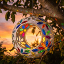 Sunnydaze Mosaic Fly-Through Hanging Bird Feeder - Set of 8