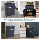 Sunnydaze Plastic Garage Storage Cabinet with Adjustable Shelf - 34.5"